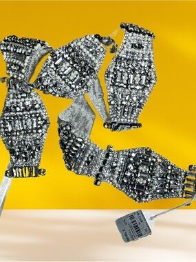 Anne Barge ~ Small ~ Embellished Swarovski Crystals/ Rhinestones Pearl Belt ~New